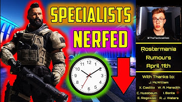 HUGE Specialist Nerf for Competitive! | Rostermania Update: April 11 | CWL Roster Changes | CoD BO4
