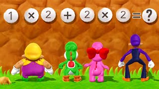 Mario Party 9 - Wario Vs Yoshi Vs Birdo Vs Waluigi Master Difficulty| Cartoons Mee
