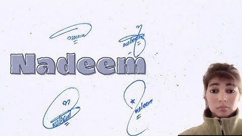 Nadeem name signature with arooj