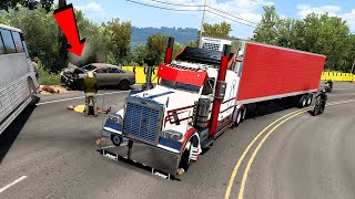 Fatal ACCIDENTE Peterbilt 389 Custom American Truck Simulator Mods ATS 1.43