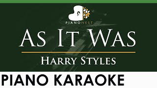 Harry Styles - As It Was - LOWER Key (Piano Karaoke Instrumental)