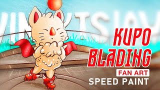 Moogle Rollerblader Fanart World Final Fantasy