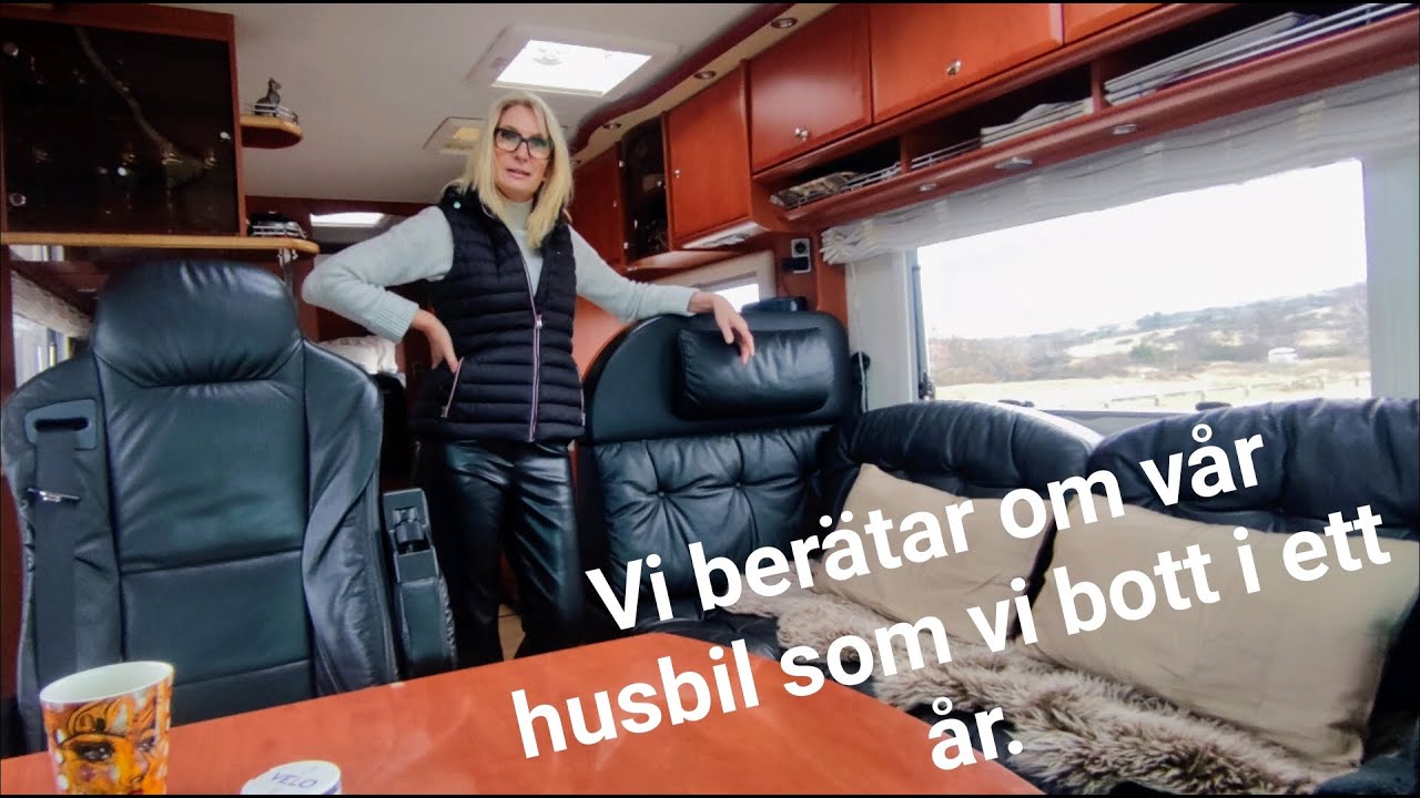 Rundtur i och utanför husbilen visar hur vi bor i husbilen på heltid