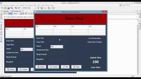 Tutorial Membuat Form Data Obat Java NetBeans & Database MySQL (Part 1/8)