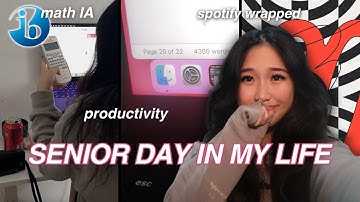 IB SENIOR PRODUCTIVE DAY IN MY LIFE | math ia, study tips, & spotify wrapped!