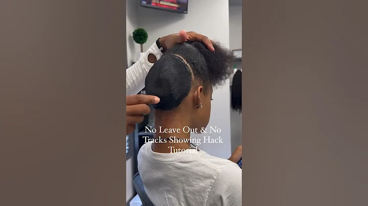 No leave out No tracks showing tutorial 🫶🏾 #quickweave #hairstyle #hairhacks