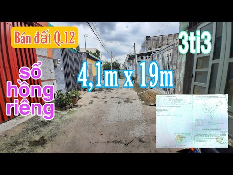 Video Bán đất quận 12 |bán đất phường Thạnh Xuân Quận 12| sổ... - youtube