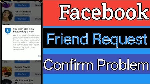 Facebook me friend request confirm nahi ho Raha hai || फेसबुक में फ्रेंड रिक्वेस्ट कन्फर्म प्रोब्लम