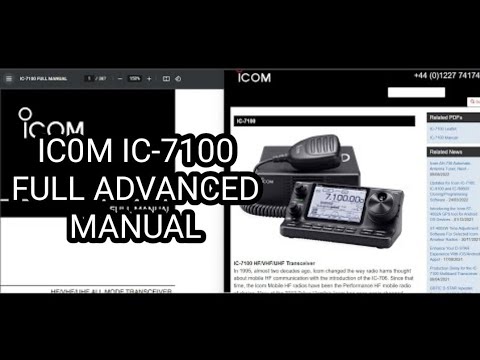 ICOM IC-7100 FULL ADVANCED MANUAL-LINK - YouTube