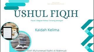 Ngaji Ushul Fiqih Kitab As Sulam