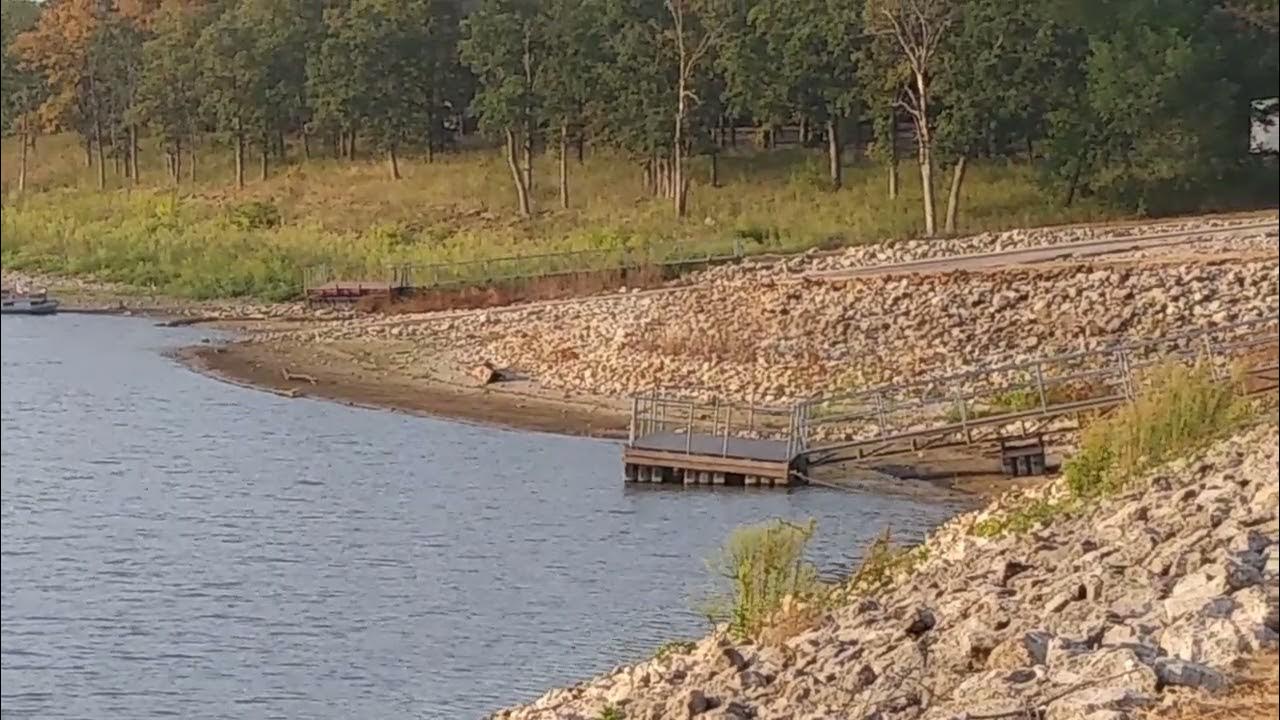 Washington Cove Copan Lake Oklahoma Drought Low water. Dock Dry. YouTube