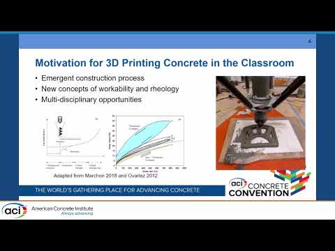 Project Based Learning for Teaching 3D Concrete Printing
