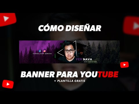 Cómo diseñar banner para Youtube + Plantilla GRATIS ? Tutorial Photoshop CC 2020 Fácil y Rápido