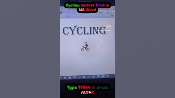Cycling symbol in MS. Word ✅ #shorts #shortsvideo #youtubeshorts