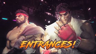 SF6 - All &quot;ENTRANCE&quot; Scenes with Modern &amp; Classic Costumes!