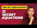 Learn these 13 equations before the ap chemistry exam