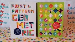 Bowie style print and pattern, review on geometric style and nature style books.