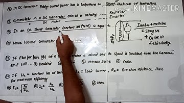 OBJECTIVE QUESTIONS ON DC GEN PART 01 BY Sh RAVI NATH GPC SIROHI