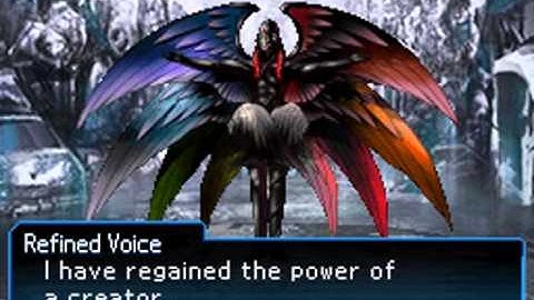 Shin Megami Tensei - Strange Journey (Solo) #48b Demiurge, watch the fusion scene