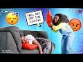 SLEEPING On The COUCH To See How My Girlfriend Reacts!!