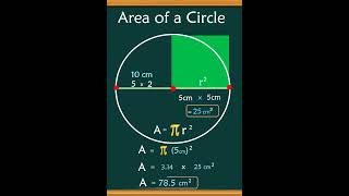 How to Find the Area of a Circle | Step-by-Step Guide #AreaOfACircle #Circle #Geometry  #Pi  #Radius
