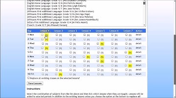Timetable 3: Adding Lessons