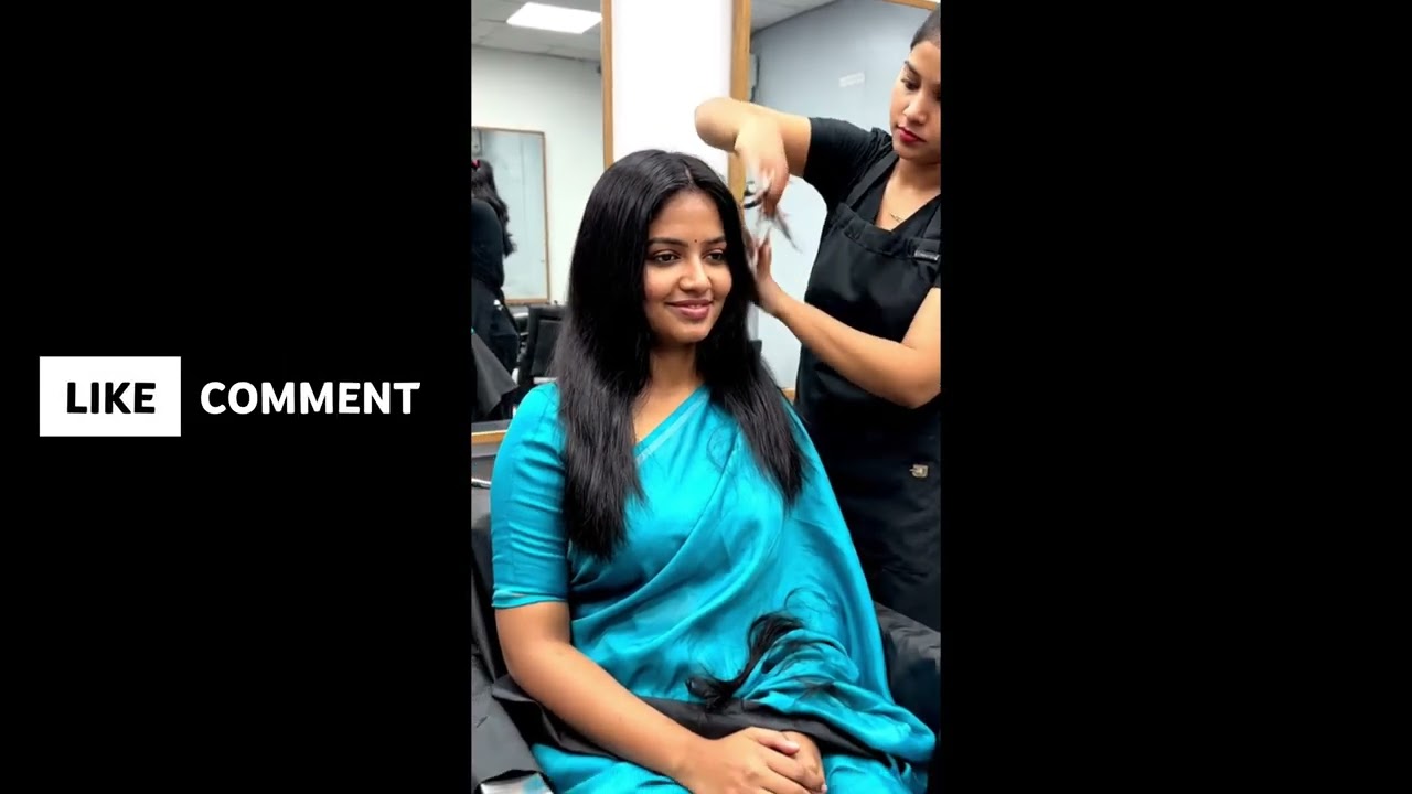 Indian girl Hair Cutting long to short hair cutting 
