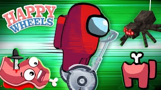 AMONG US Happy Wheels! (Derpy Bacon Gameplay w/ Minecraft & Pokemon Mods!) 🕹