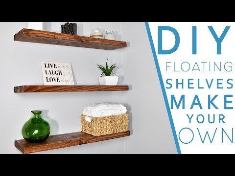 Easy DIY FLOATING SHELVES No bracket | DIY