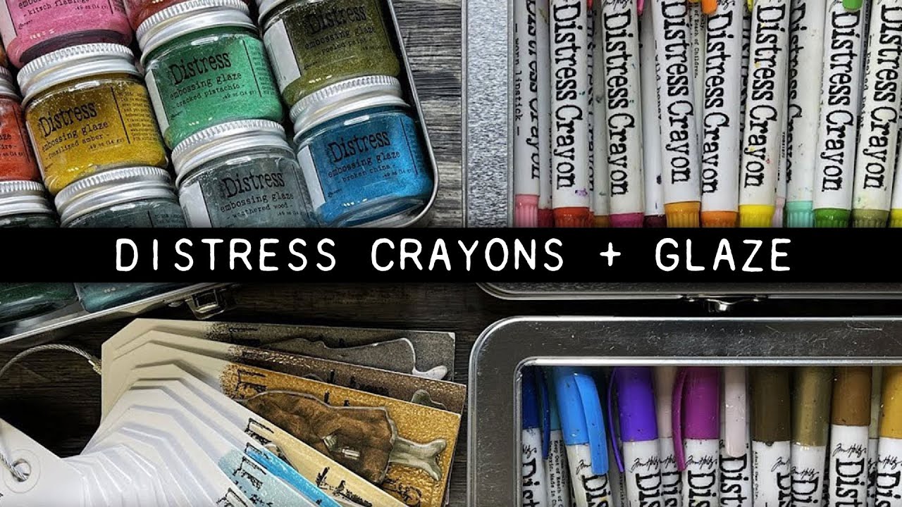 How to use Tim Holtz Distress Crayons - Gathered