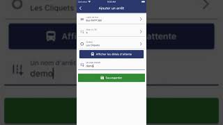Paris Bus Arrival App (Android, iOS) screenshot 2