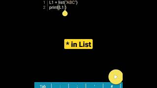 Asterisk in Python List | python tutorial #eics #python #shorts