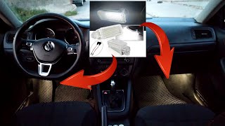видео: Установка подсветки пространства для ног, в штатные места VW Jetta 6, США (активация без компьютера) картинка: Установка подсветки пространства для ног, в штатные места VW Jetta 6, США (активация без компьютера)
