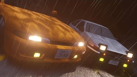 【頭文字Dリメイク】Initial D AE86 vs S14 in Blender 【Initial D × Blender】