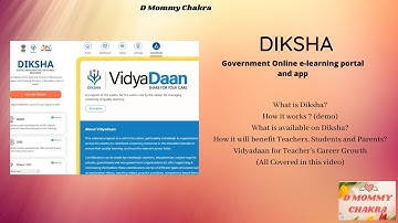 DIKSHA Application - Government e-learning portal and app| How to use| Benefits and many more