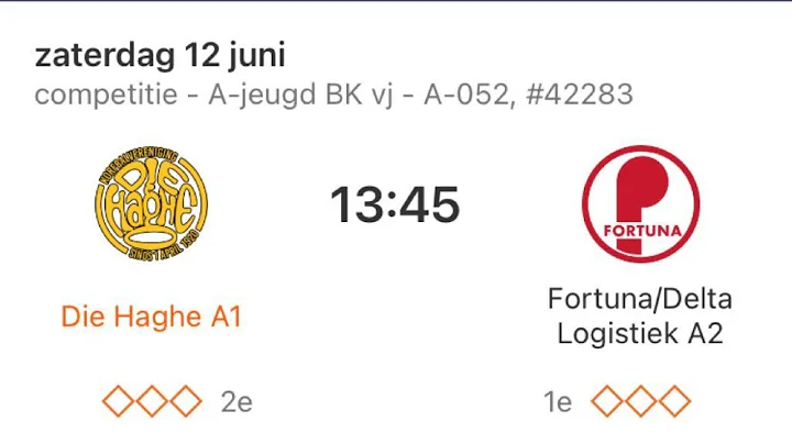 Die Haghe A1 -  Fortuna A2