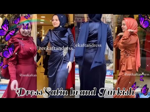 Hijab dress satin Turkish style ||Dress inspiration