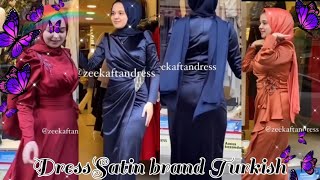 Hijab dress satin Turkish style ||Dress inspiration