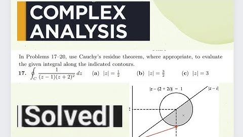Complex Analysis | Denis Zill | Ex6.5| Q17 | Cauchy Residue Theorem | Contour integration