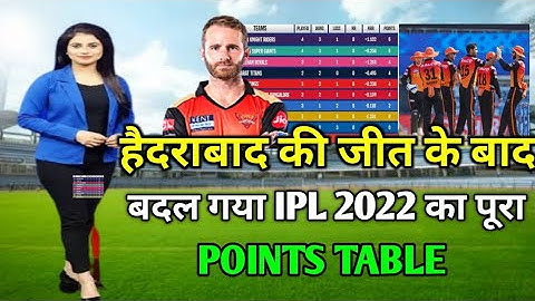 IPL 2022 today points table | हैदराबाद के जीत के बाद पूरा points table | srh vs GT highlights
