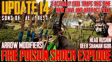 Sons of the Forest | UPDATE 14 | Arrow Types! New Cave! 3 Actually Cool Traps, New Enemy, and More!