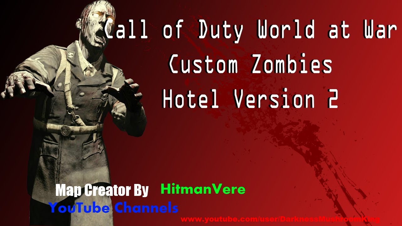 call of duty waw HOTEL VERSION 2 Custom Zombie coop gameplay killingerk & RED part 2