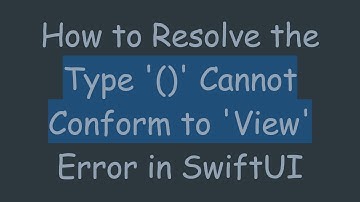 How to Resolve the Type 