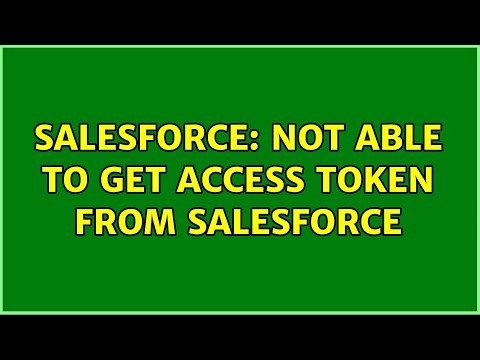 Salesforce: Not able to get access token from salesforce