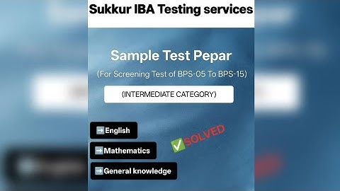 || Intermediate Sample Pepar|| ✅Solved Category 5 to 15 Must Watch and prepare for Screening Test 😊