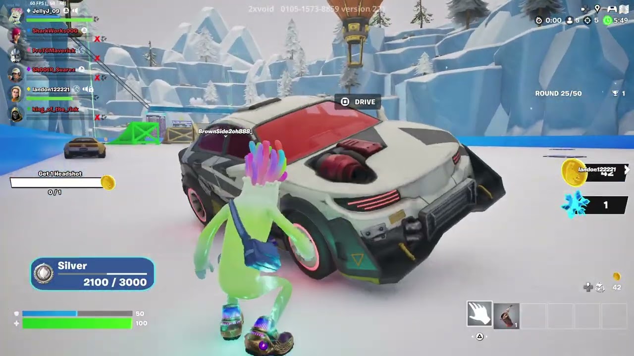 Fortnite Rockets vs Cars