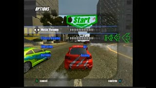 Burnout 2 Beta PS2 Demo - Options Menu