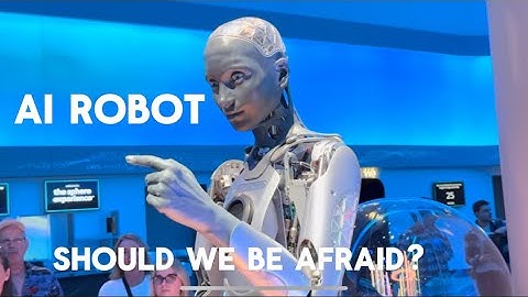 AI Robot talks to people at Las Vegas Sphere 4K