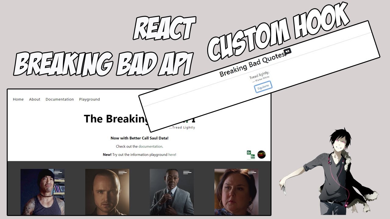 Conexión a api breaking bad - custom hooks - cambiar cita con botón ...