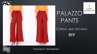 Palazzo Pants Cutting and Stitching DIY